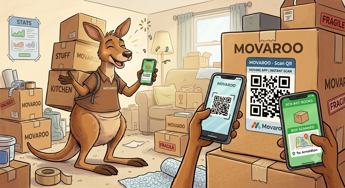 Happy Movaroo kangaroo mascot